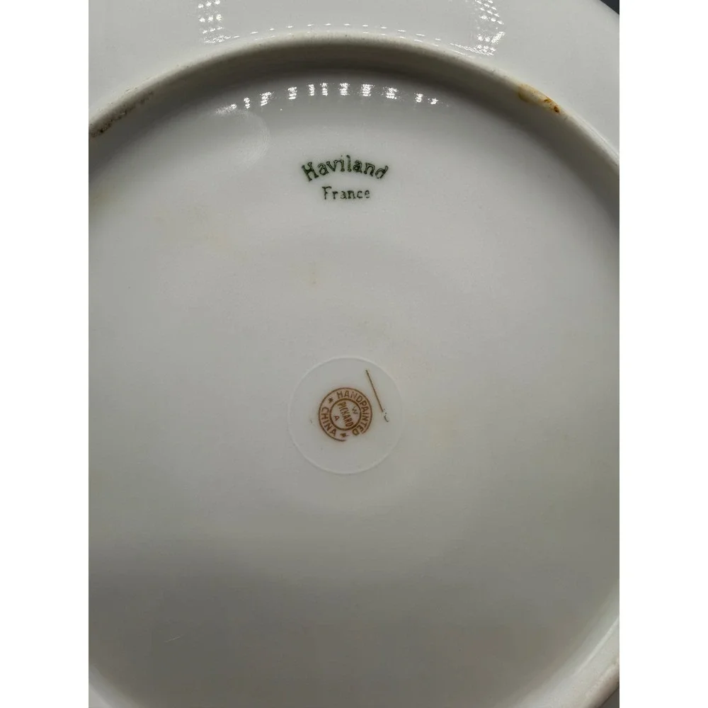 Haviland France Limoges Pickard Hand Painted Gooseberry Gold gilt edge Plate 9